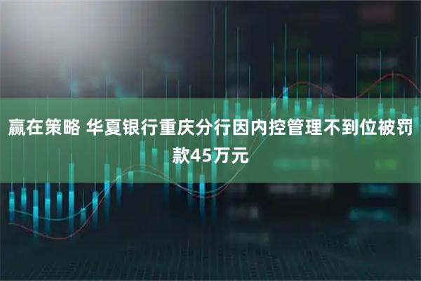 赢在策略 华夏银行重庆分行因内控管理不到位被罚款45万元